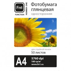 Фотобумага для принтера Fn1 А4 180 г/м2 50 л. глянцевая односторонняя
